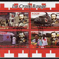 Congo 2009 Red Cross perf sheetlet containing 4 values cto used