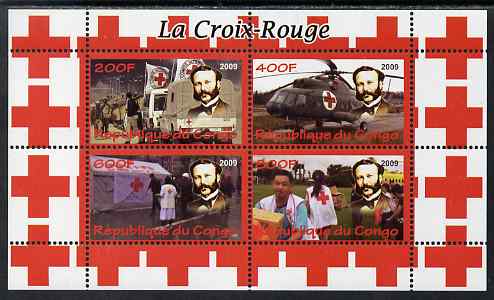 Congo 2009 Red Cross perf sheetlet containing 4 values unmounted mint