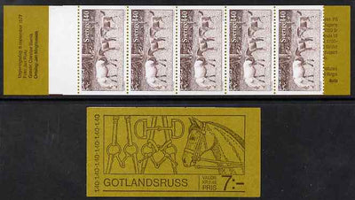 Sweden 1977 Gotland Ponies 7k booklet complete and fine, SG SB320