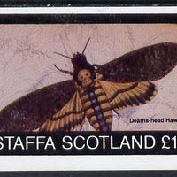 Staffa 1982 Bees (Hawkmoth) imperf souvenir sheet (£1 value) unmounted mint