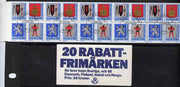 Sweden 1986 Rebate Stamps (Arms of Sweden 6th series) 32k booklet complete and fine with cds cancels, SG SB391