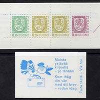 Finland 1983 Lion (National Arms) 1m booklet (blue & white cover) complete and fine, SG SB17