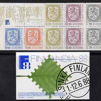 Finland 1987 Lion (National Arms) 5m booklet (Finlandia on front cover) complete and fine, SG SB22