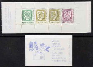 Finland 1983 Lion (National Arms) 1m booklet (violet-blue & white cover) complete and fine, SG SB17a