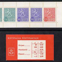 Finland1968 Lion (National Arms) 50p booklet (red cover) complete and fine, SG SB7