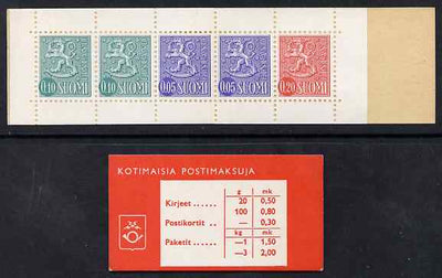 Finland1968 Lion (National Arms) 50p booklet (red cover) complete and fine, SG SB7