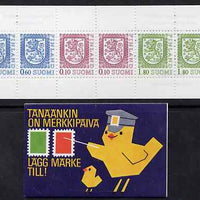 Finland 1988 Lion (National Arms) 5m booklet (multi-coloured cover) complete and fine, SG SB25a