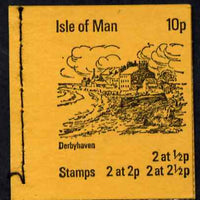 Isle of Man 1973 Derbyhaven 10p booklet (yellow cover) complete and fine, SG SB1