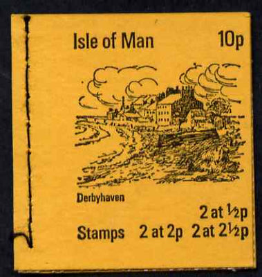 Isle of Man 1973 Derbyhaven 10p booklet (yellow cover) complete and fine, SG SB1