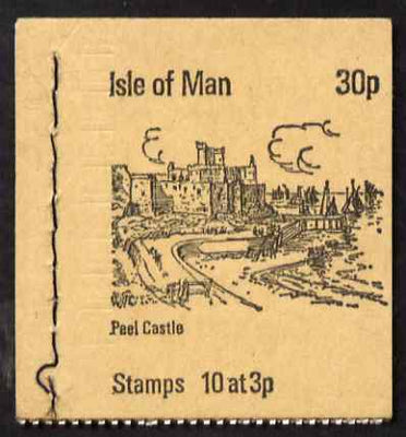 Isle of Man 1973 Peel Castle 30p booklet (buff cover) complete and fine, SG SB3a