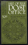 Isle of Man 1986 Manx Heritage Year 50p booklet (olive-green cover) complete and fine, SG SB14