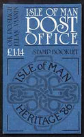 Isle of Man 1986 Manx Heritage Year £1.14 booklet (blue cover) complete and fine, SG SB15