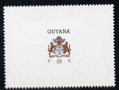 Guyana 1985 Arms of Guyana 25c horizontal format without watermark unmounted mint SG 1535b