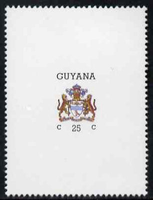 Guyana 1985 Arms of Guyana 25c vertical format without watermark unmounted mint SG 1534b