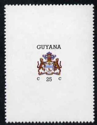 Guyana 1986 Arms of Guyana 25c vertical format with watermark unmounted mint SG 1807b