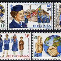 Isle of Man 1985 75th Anniversary of Girl Guide Movement set of 5 unmounted mint, SG 281-85