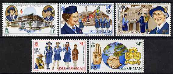 Isle of Man 1985 75th Anniversary of Girl Guide Movement set of 5 unmounted mint, SG 281-85