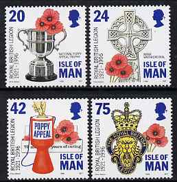 Isle of Man 1996 75th Anniversary of Royal British Legion set of 4 unmounted mint, SG 708-11