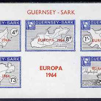 Guernsey - Sark 1964 Europa overprint on Maps imperf m/sheet unmounted mint, Rosen CS 61MS