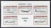 Guernsey - Sark 1965 Europa overprint on Aircraft imperf m/sheet unmounted mint, Rosen CS 78MS