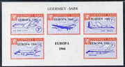 Guernsey - Sark 1966 Europa overprint on Aircraft imperf m/sheet unmounted mint, Rosen CS 102MS