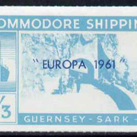 Guernsey - Sark 1961 Europa overprint on Commodore Shipping 1s3d turquoise, unmounted mint Rosen CS 26