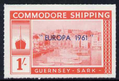 Guernsey - Sark 1961 Europa overprint on Commodore Shipping 1s scarlet, unmounted mint Rosen CS 25