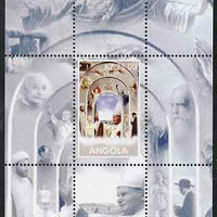 Angola 2000 The Pope perf souvenir sheet (background shows Einstein, Da Vinci etc) unmounted mint. Note this item is privately produced and is offered purely on its thematic appeal