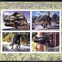 Somalia 2005 Dinosaurs imperf sheetlet containing 4 values unmounted mint