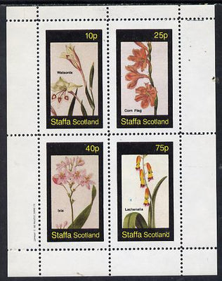 Staffa 1982 Flowers #06 (Watsonia, Corn Flag etc) perf,set of 4 values (10p to 75p) unmounted mint