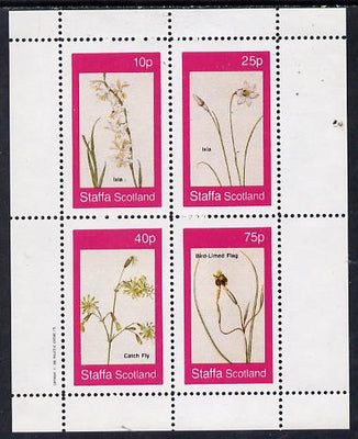 Staffa 1982 Flowers #07 (Ixia, Flag etc) perf,set of 4 values (10p to 75p) unmounted mint