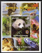 St Thomas & Prince Islands 2005 Animals of the World - Panda imperf s/sheet with Lions International Logo unmounted mint. Note this item is privately produced and is offered purely on its thematic appeal