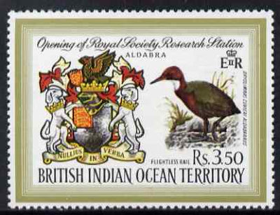 British Indian Ocean Territory 1971 Opening of Royal Society Research Station 3r50 unmounted mint, SG 40