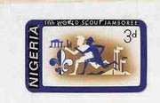 Nigeria 1963 11th World Scout Jamboree - original hand-painted artwork for 3d value (rectangular) by unknown artist on board size 6.5"x4"