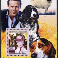 Guinea - Conakry 2009 Dogs and their Masters (Aubrey Hepburn & M Rourke) perf s/sheet unmounted mint