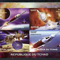 Chad 2009 Space - Ares Mission imperf sheetlet containing 4 values unmounted mint. Note this item is privately produced and is offered purely on its thematic appeal