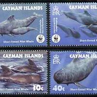 Cayman Islands 2003 WWF - Short-Finned Pilot Whale perf set of 4 unmounted mint SG 1037-40