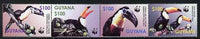 Guyana 2003 WWF - Toucan perf strip of 4 unmounted mint SG 6406-9