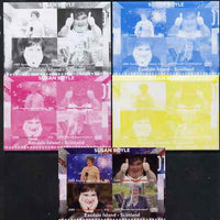 Easdale 2009 Susan Boyle sheetlet containing 4 values - the set of 5 imperf progressive proofs comprising the 4 individual colours plus all 4-colour composite, unmounted mint