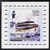 Guinea - Bissau 2006 Ships & Lighthouses #7 - Boeing Jet Foil individual imperf deluxe sheet unmounted mint. Note this item is privately produced and is offered purely on its thematic appeal