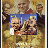 Chad 2008 Personalities - Mahatma Gandhi imperf s/sheet unmounted mint