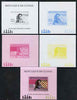 Guinea - Conakry 2008 Chinese Chess Champions - Ni Hua,individual deluxe sheet - the set of 5 imperf progressive proofs comprising the 4 individual colours plus all 4-colour composite, unmounted mint