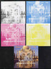 Chad 2009 Mahatma Gandhi #1 individual deluxe sheet - the set of 5 imperf progressive proofs comprising the 4 individual colours plus all 4-colour composite, unmounted mint.