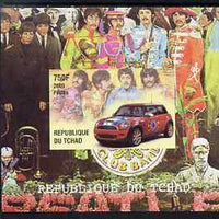 Chad 2009 50th Anniversary of the Mini featuring The Beatles #1 individual imperf deluxe sheet unmounted mint. Note this item is privately produced and is offered purely on its thematic appeal