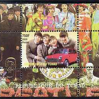 Chad 2009 50th Anniversary of the Mini featuring The Beatles #2 individual perf deluxe sheet unmounted mint. Note this item is privately produced and is offered purely on its thematic appeal