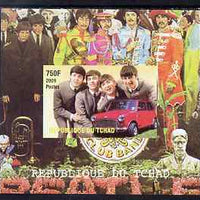 Chad 2009 50th Anniversary of the Mini featuring The Beatles #2 individual imperf deluxe sheet unmounted mint. Note this item is privately produced and is offered purely on its thematic appeal