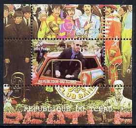 Chad 2009 50th Anniversary of the Mini featuring The Beatles #4 individual perf deluxe sheet unmounted mint. Note this item is privately produced and is offered purely on its thematic appeal