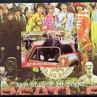 Chad 2009 50th Anniversary of the Mini featuring The Beatles #4 individual imperf deluxe sheet unmounted mint. Note this item is privately produced and is offered purely on its thematic appeal