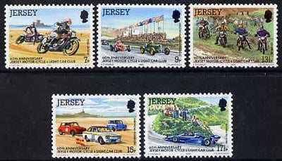 Jersey 1980 60th Anniversary of Jersey Motor-cycle and Light Car Club perf set of 5 unmounted mint, SG 233-37