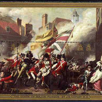 Jersey 1981 Bicent of Battle of Jersey - details of paintings by J S Copley perf m/sheet unmounted mint, SG MS248